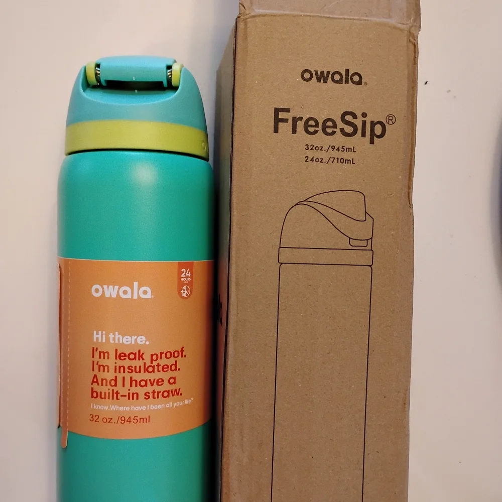 Owala Water Bottle,Freesip Insulated Stainless Steelwith Straw 32 Oz - Picture 8 of 10